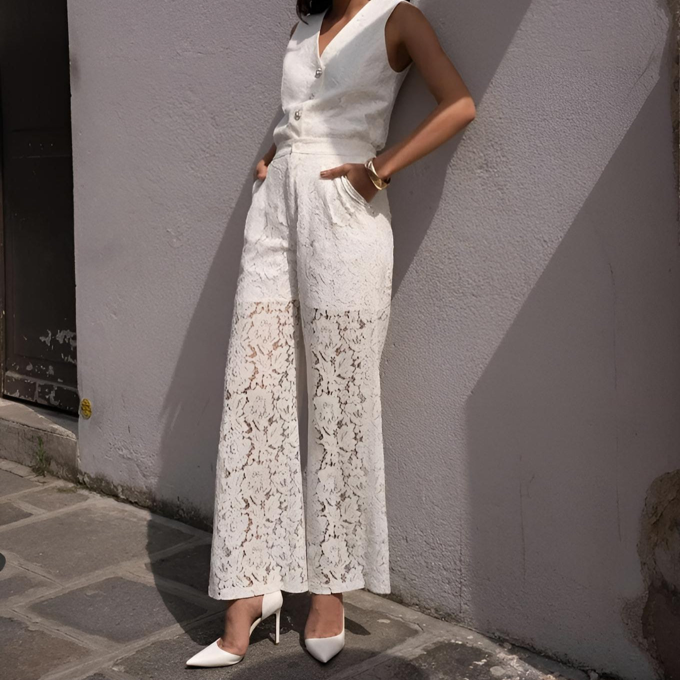 weisse-spitzenhose-high-waist-stilessenz